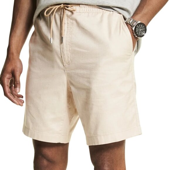 NEW- Michael Kors Men's Stretch Cotton Shorts Khaki MSRP $98 - Picture 1 of 6